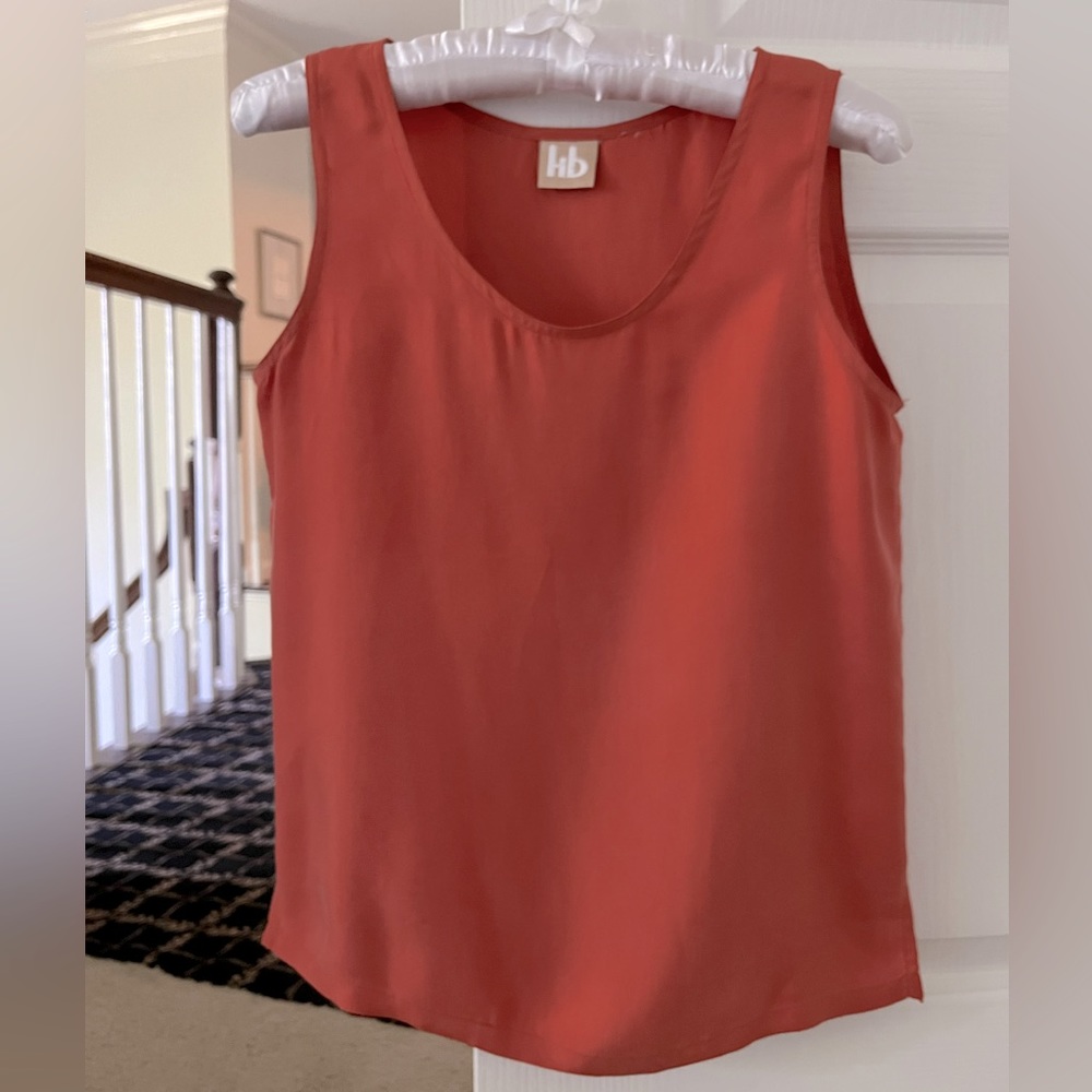 Orange Sleeveless Silk